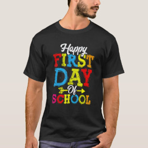 T-shirt Premier Jour D'école  Enseignant Élèves Rentrent À