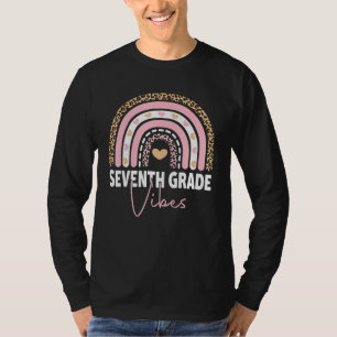 T-shirt Premier Jour D'école Septième Année Vibes Équipe A