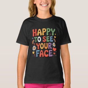 T-shirt Premier Jour d'École - Visages Joyeux de Rentree S