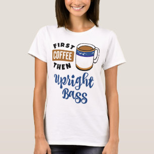 T-shirt Premier mélomane bas droit de café puis