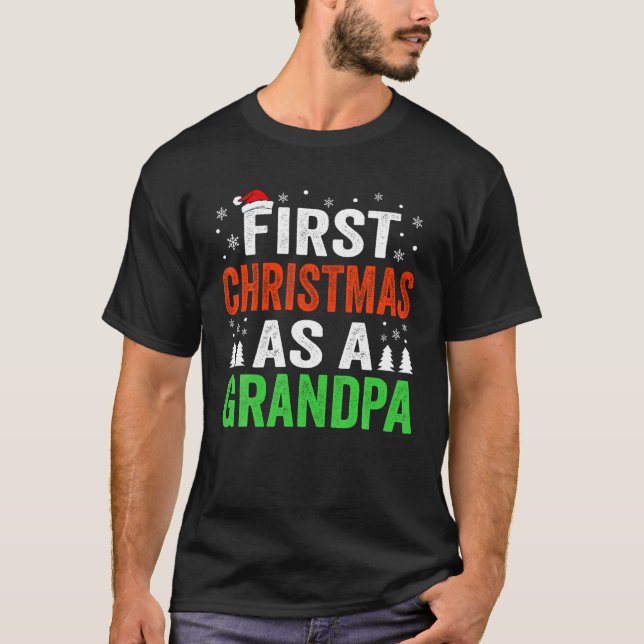 T-shirt Premier Noël Comme Grand-Père Nouveau 1Ère Arme De (Devant)