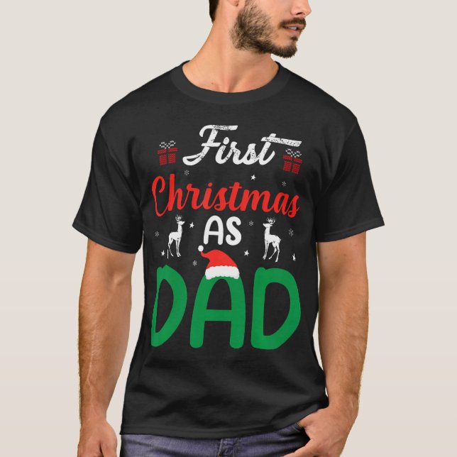T-shirt Premier Noël Comme papa mignonne Famille Correspon (Devant)