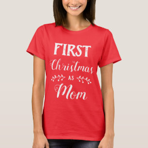 T-shirt Premier Noël en famille maman correspondant texte 