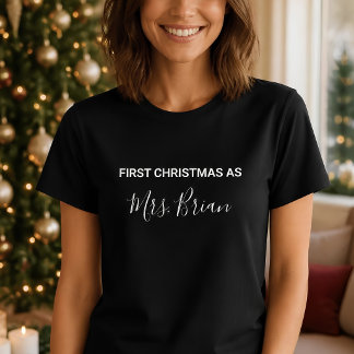T-shirt Premier Noël personnalisé en tant que Mme Holiday