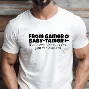 T-shirt Premier papa jour lettre blanche humour