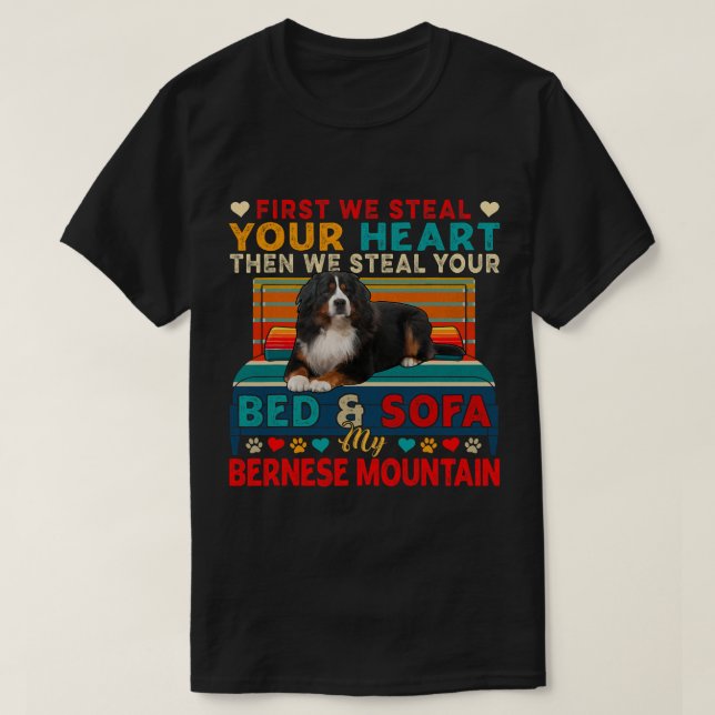 T-shirt Premier Steal Cute Heart Puis Lit Et Canapé Labrad (Design devant)