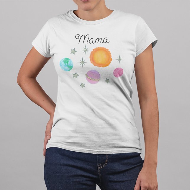 T-shirt Premier Voyage Rose Autour Du Soleil Mama 1Er Anni (Créateur téléchargé)