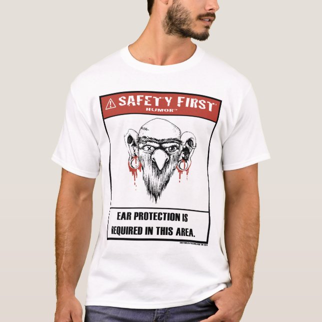 T-shirt Première chemise de protection d'Humour-Oreille de (Devant)