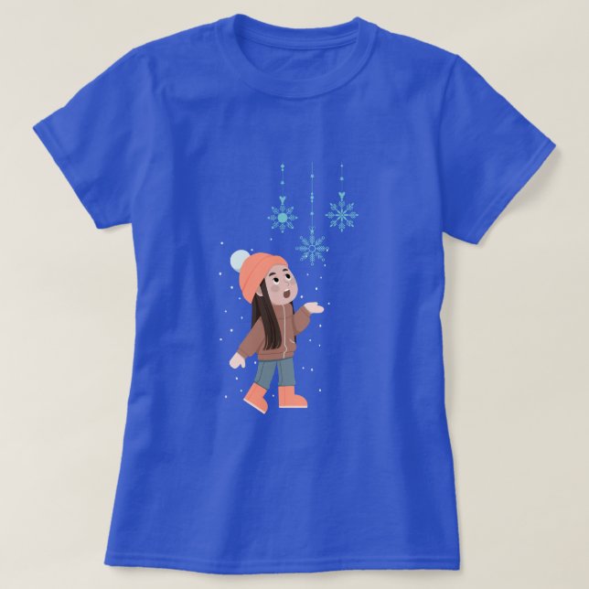 T-shirt Première chute de neige (Design devant)