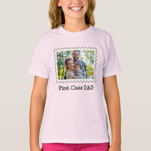 T-shirt PREMIÈRE CLASSE DAD Best Papa photo horizontale pe
