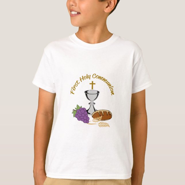 T-SHIRT PREMIÈRE COMMUNION SAINTE (Devant)
