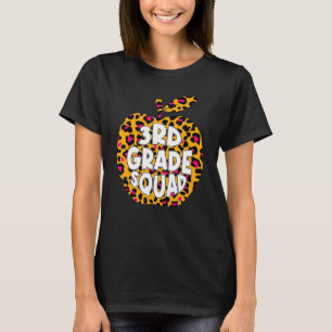 T-shirt Première école 3e année Escadron Leopard Back Scho
