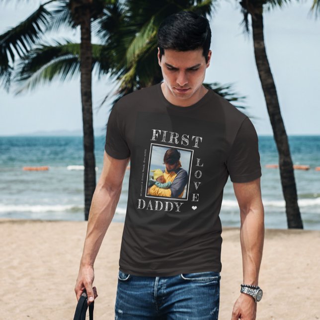 T-shirt Première Fête des pères nouvelle photo papa person (Créateur téléchargé)