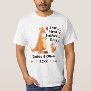 T-shirt Première Fête des pères personnalisée Kangaroo aus