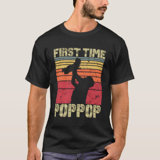 T-shirt Première Fête des pères Poppop Est2023 Bientôt