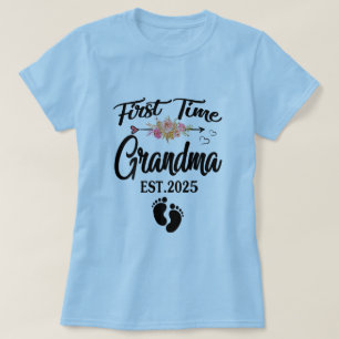 T-shirt Première fois grand-mère prévue pour 2025 pour nou