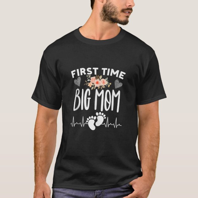 T-shirt Première Fois, GRAND MOM Promu À Une Nouvelle Fami (Devant)