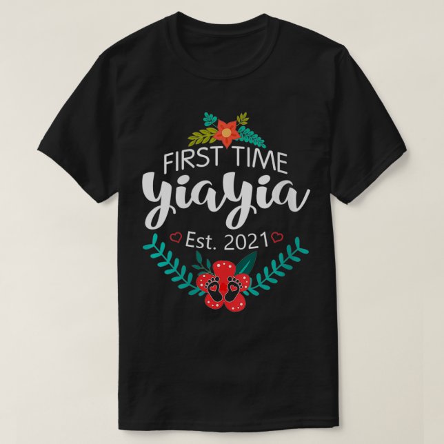T-shirt Première Fois Yiayia Est (Design devant)
