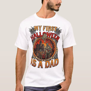 T-shirt Première Halloween en tant que papa zombie maison