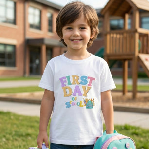 T-shirt Première journée d'école colorée K Amusement Retou