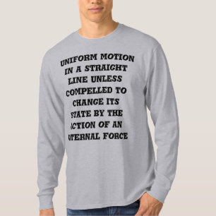 T-shirt Première loi de motion de Newton