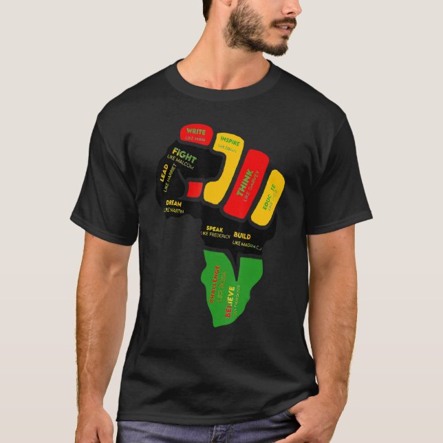 T-shirt Première Main Black History Moth Pride Dream Comme (Devant)