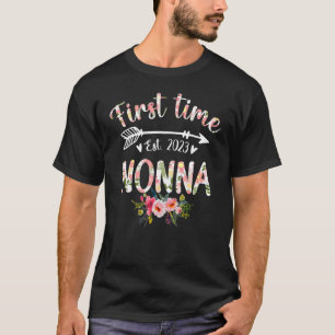 T-shirt Première Nonna Est 2023 Promue À Nouvelle Nonna Mo