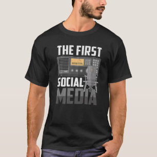 T-shirt Première radio amateur de médias sociaux Ham Radio