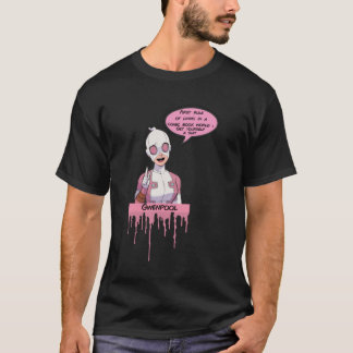 T-shirt première règle de gwenpool - goutte rose