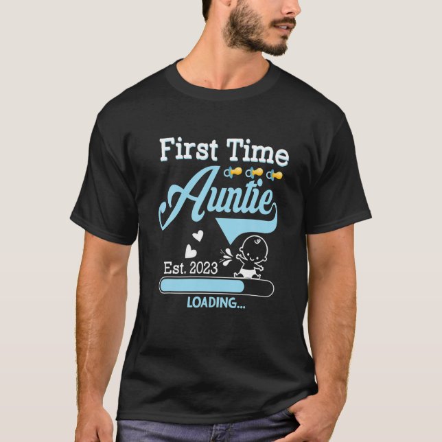 T-shirt Première Tante 2023 Nouvelle Tante Chargement de l (Devant)