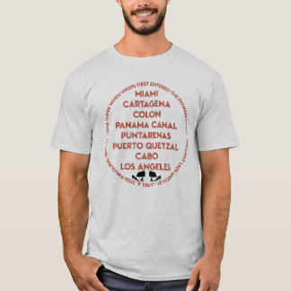T-shirt Première traversée du canal de Panama en rouge