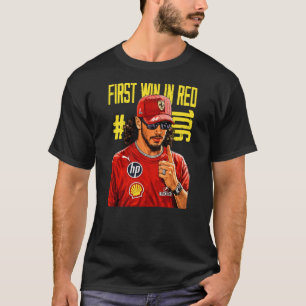T-shirt Première victoire en rouge Lewis Hamilton Barcelon