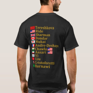 T-shirt Premières femmes astronautes du monde entier