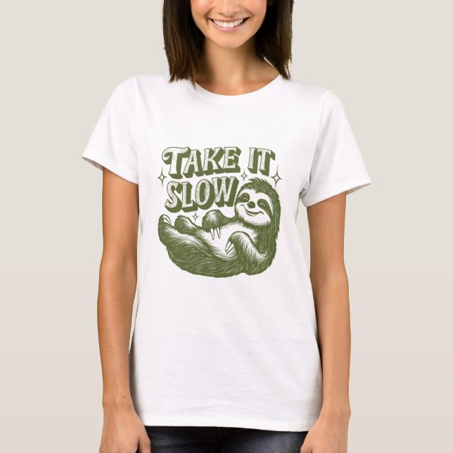 T-shirt Prendre la fente lente (Devant)