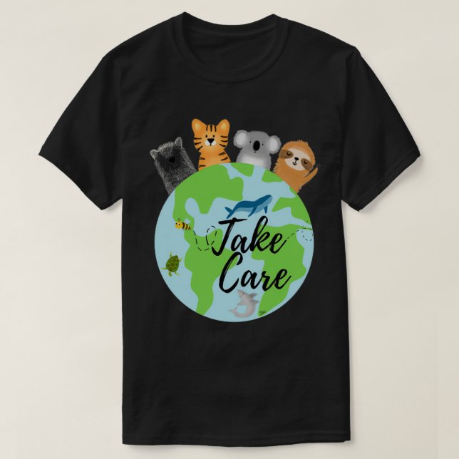 T-shirt Prendre soin de prendre soin (Design devant)
