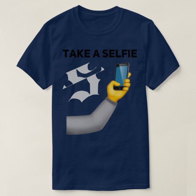T-shirt Prendre un Selfie Monogramme Appareils (Design devant)