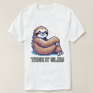 T-shirt Prends-le lentement Suspendu Sloth
