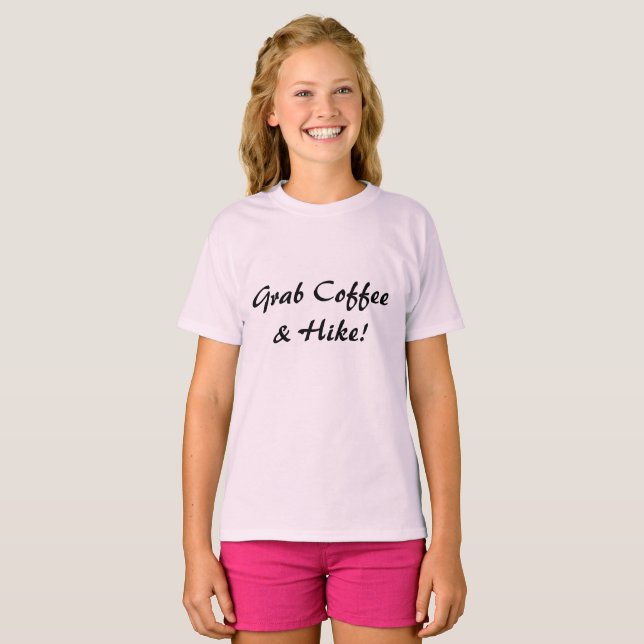 T-shirt Prenez Du Café Et Une Randonnée (Devant entier)