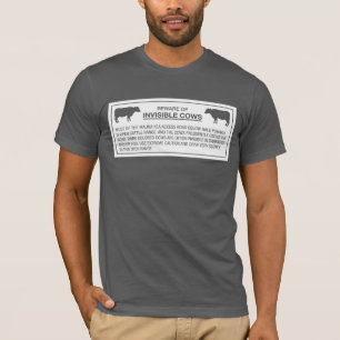 T-shirt Prenez garde des vaches invisibles, signe, Hawaï,