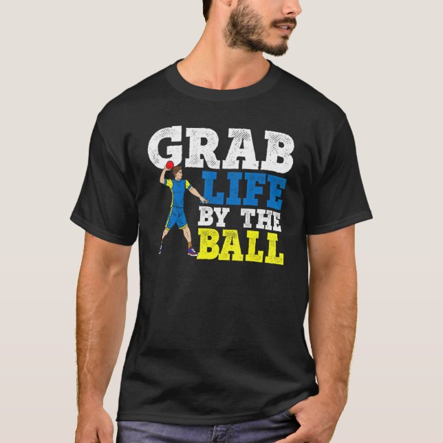 T-shirt Prenez La Vie Par Le Ball Dodgeball Duck Dip Dive  (Devant)