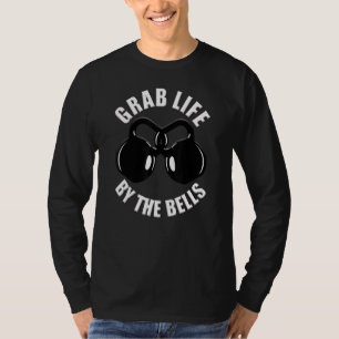 T-shirt Prenez La Vie Par Les Cloches Kettlebell Pun Gym M