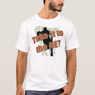 T-shirt Prenez-le à la chemise nette de basket-ball