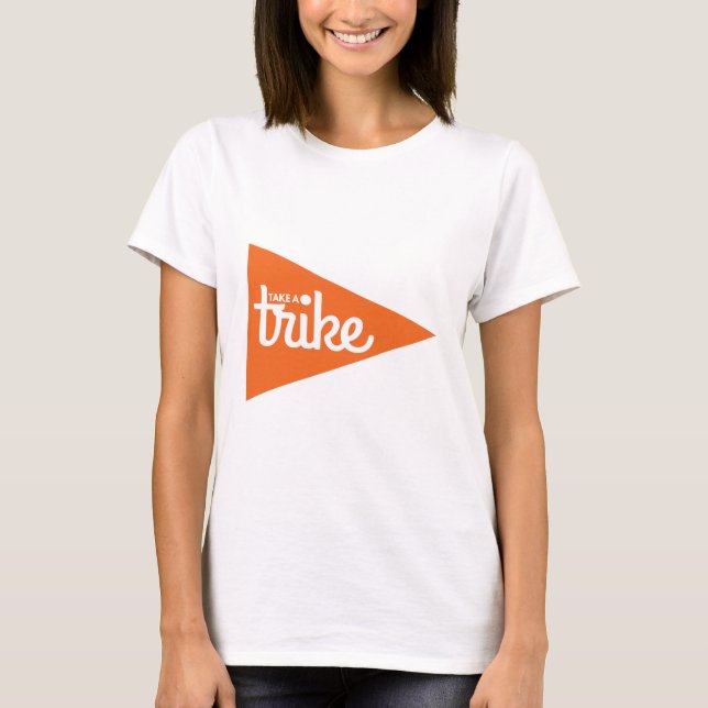 T-shirt Prenez un drapeau de tricycle : Tricycle couché (Devant)