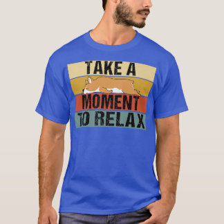T-shirt Prenez Un Moment Pour Rela Funny Retro Lazy Corgi1