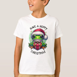 T-shirt Prenez un Noël Hoppy   Pun de grenouille
