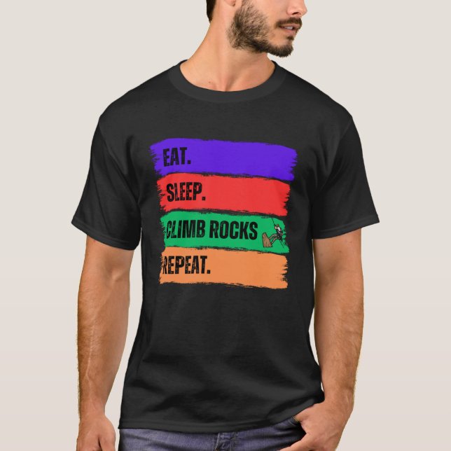 T-SHIRT PRENEZ-VOUS DES ROCHERS DE GRIPPE DE SOMMEIL RÉPÉT (Devant)