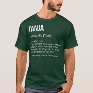 T-shirt Prénom Définition Drôle Nom Cadeau Tanja