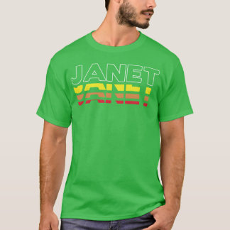 T-shirt Prénom Janet Drôle Vintage Sunset Amie Janet