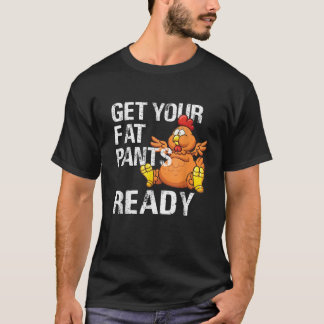 T-shirt Préparez vos pantalons gras Noir Thanksgiving Adul