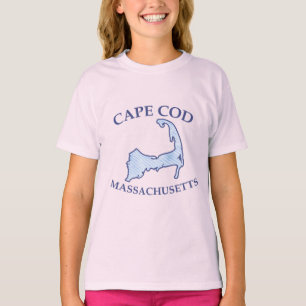 T-shirt Preppy Blue Striped Cape Cod Girl's Pink